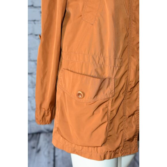 J. Crew Jacket Women's Hooded Pockets Full Zip Snap Lightweight Rain Jacket Coat - Picture 3 of 7